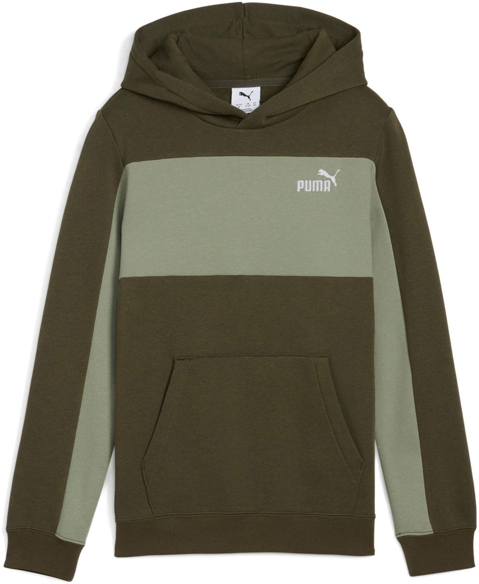 Junior Hoodie Puma Essentials Block Small Logo Olijfgroen