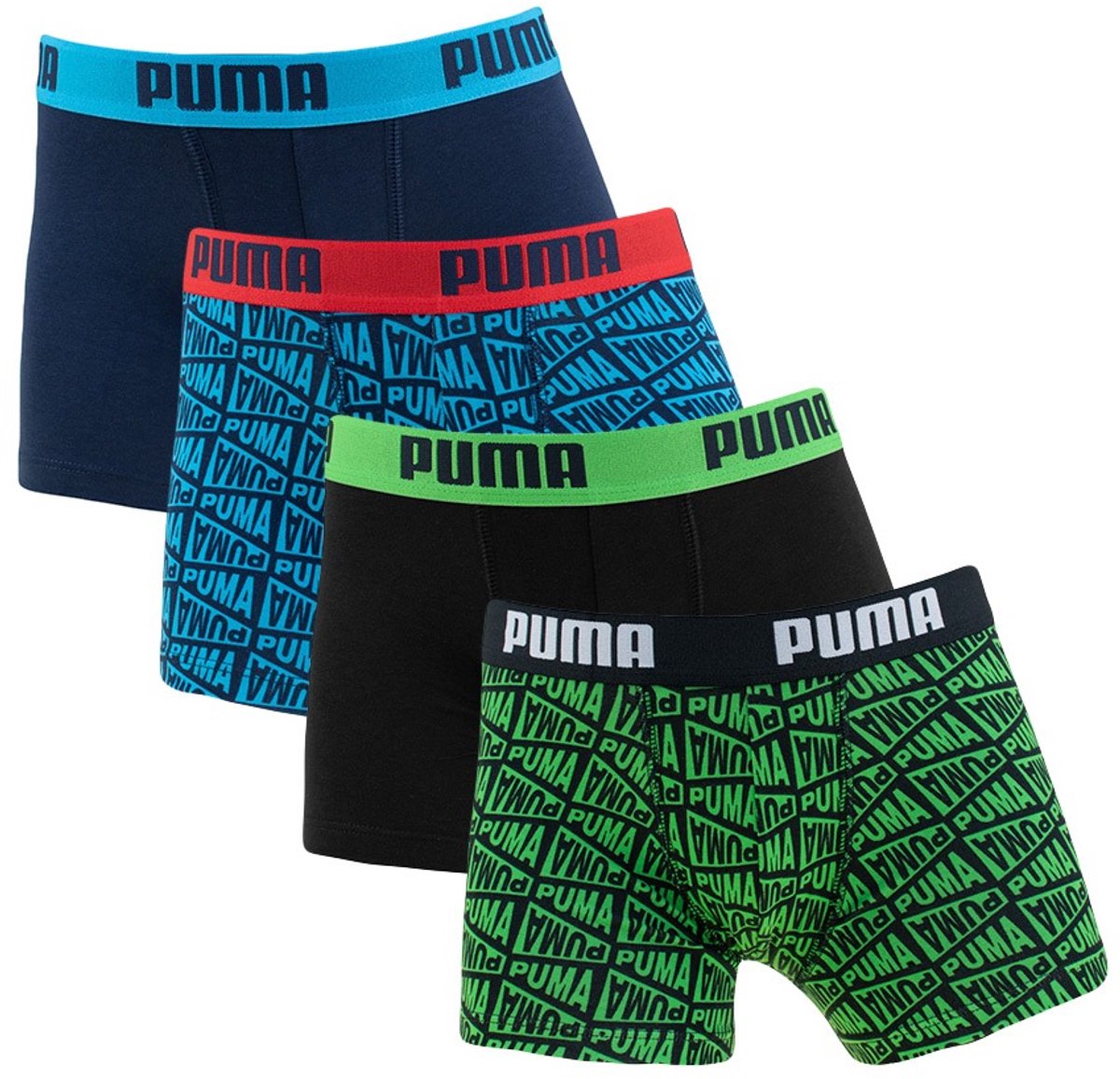 PUMA jongens 4P boxers flag printed multi