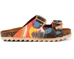 Inkkas Vegan dames sandalen Samadhi Buckle – Buckle sandalen in blush en zonsondergangkleuren – lichte comfortabele zomersandalen voor vakantie en vrije tijd