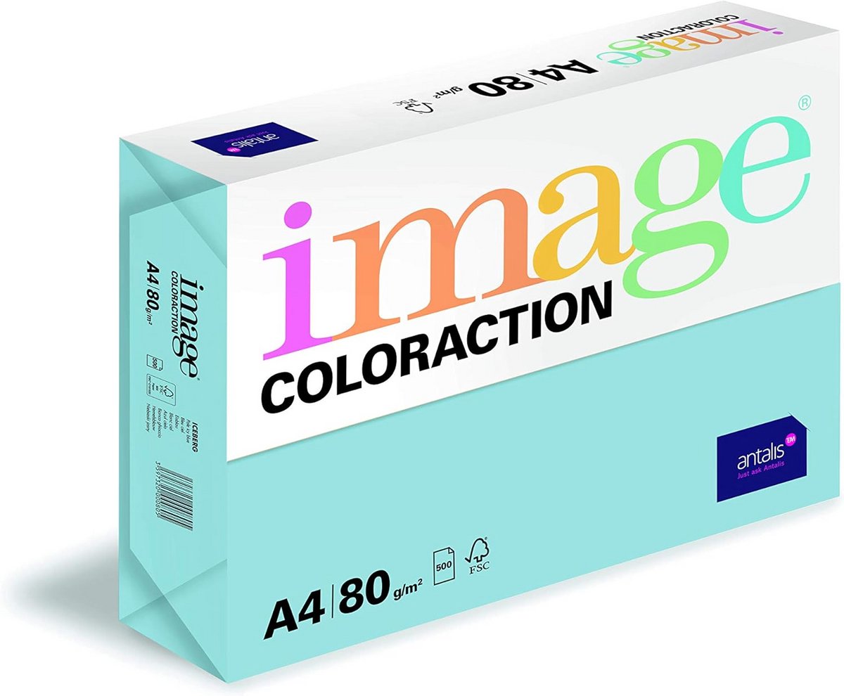 Gekleurd A4 Kopieerpapier 80g IJsblauw Voor Laser en Inkjet Printers - 500 Vel
