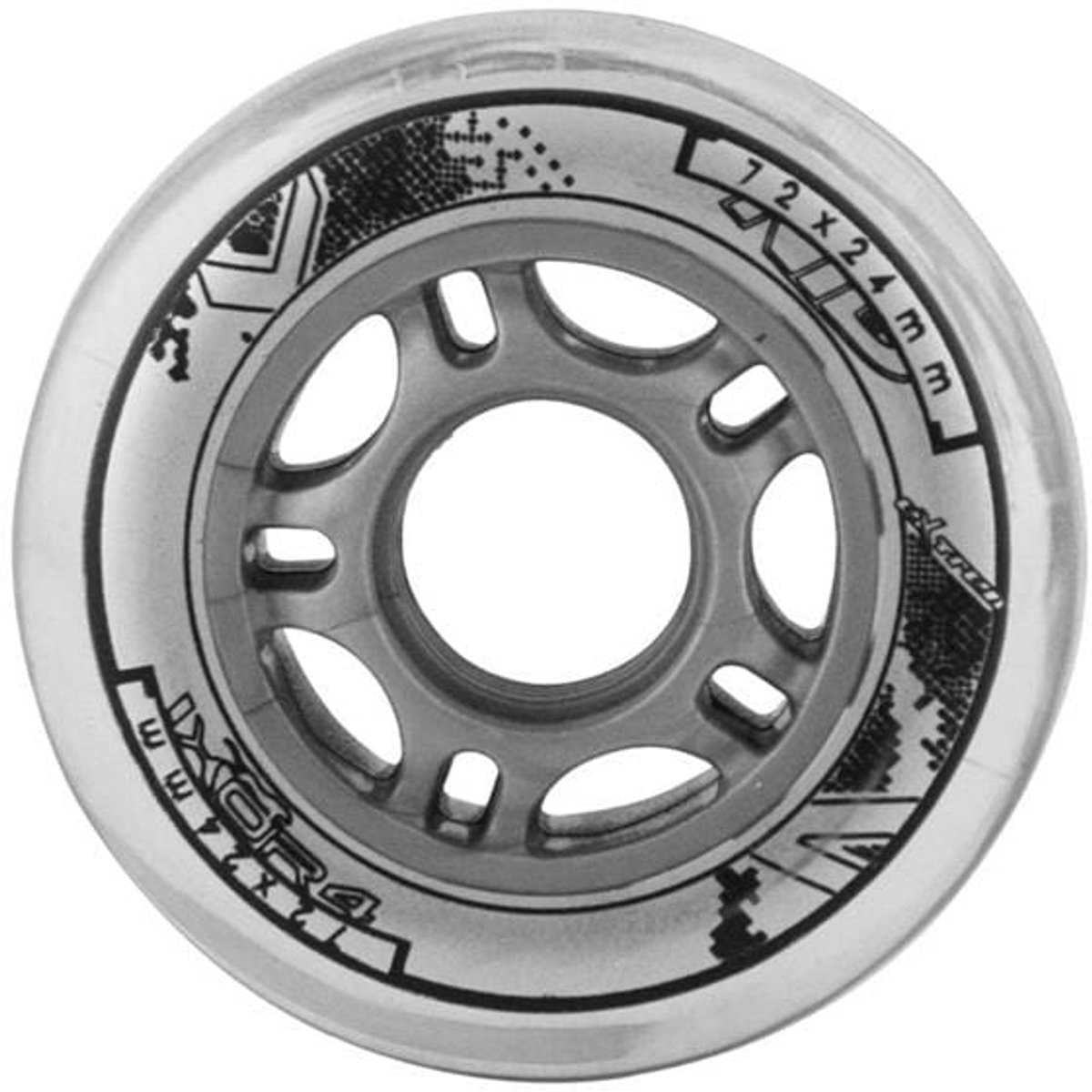 Nils Extreme - PU Wielen - 72x24 mm - 82A - Transparant