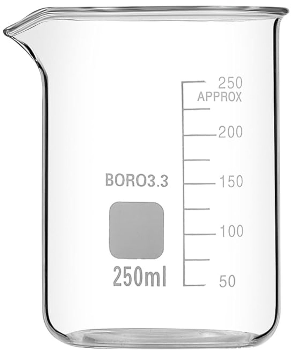 Maatbeker Borosilicaatglas 250 ml voor Laboratorium Gebruik