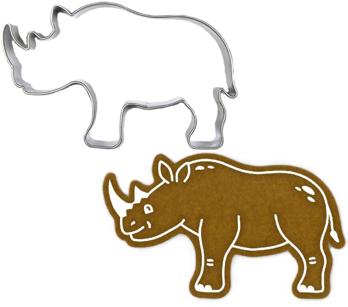 BrandNewCake Uitsteker Neushoorn RVS 8cm
