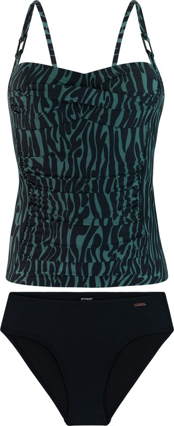 Protest PRTOnce - Tankini set Dames - B&C-cup - Vaste vulling - Hoge taille - Volledige dekking - Groen