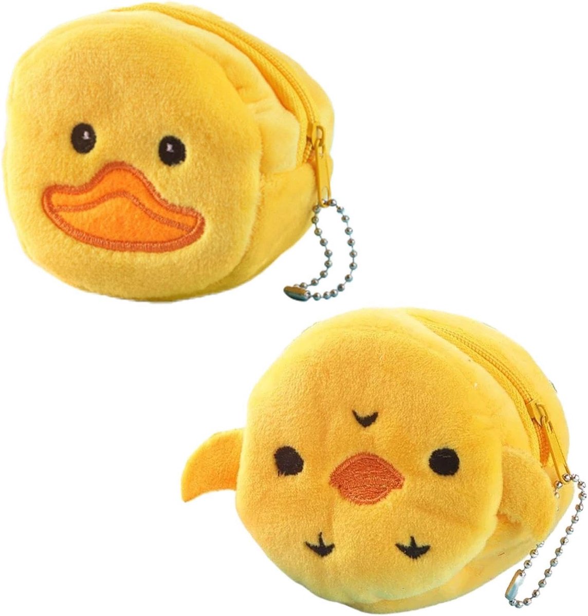 Set van 2 Gele Pluche Tasjes - Schattige Kleine Dierentasjes voor Kinderen