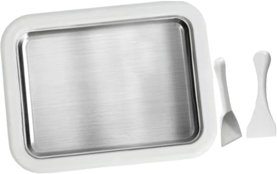 Deze ijsrolmachine, compleet met dessertplateau en snelkoelplaat, is ideaal voor het maken van ijsrollen, softijs, smoothies, bevroren yoghurt, sorbet en gelato.