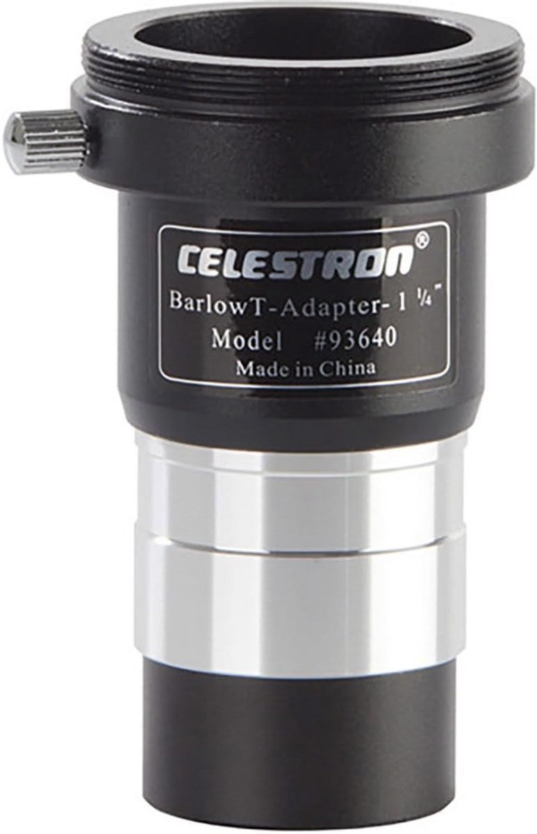 Universele 1.25 Inch Barlowlens en T-Adapter voor Telescopen