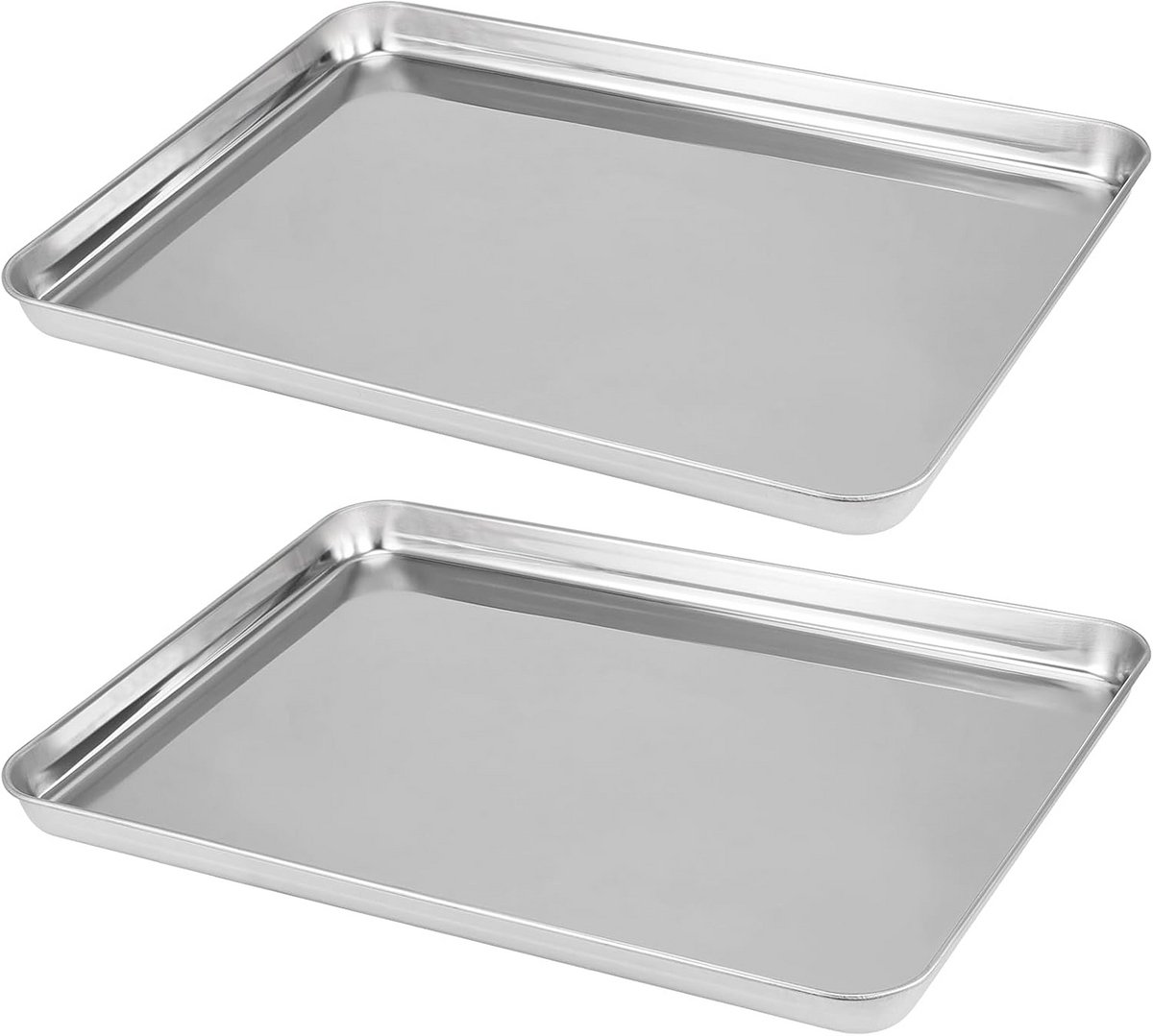 Set van 2 Roestvrijstalen Bakplaten - Ovenbestendig & Antiaanbak - 40 cm