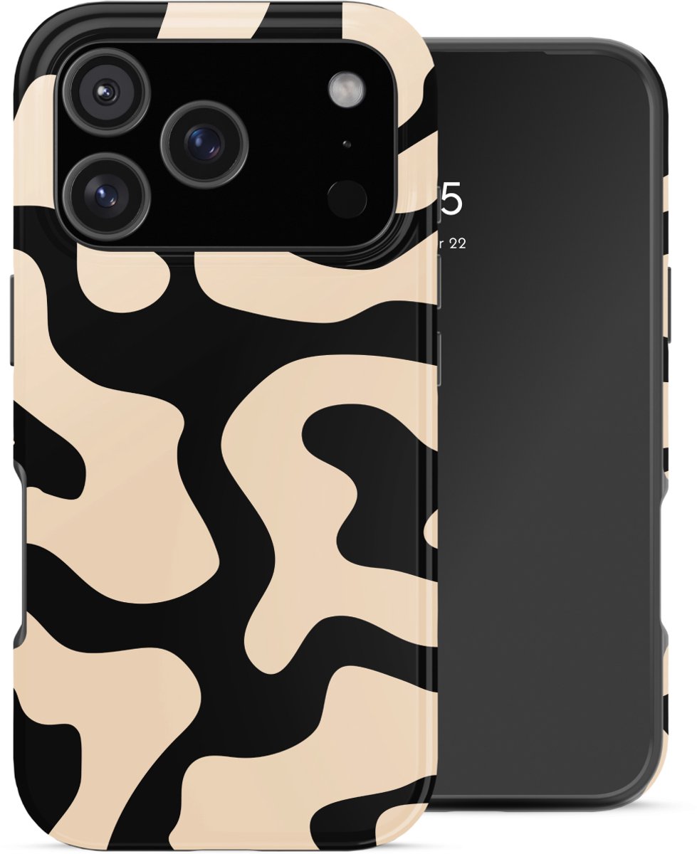 Selencia Hoesje - Geschikt voor Apple iPhone 17 Pro - Backcover - Art Wave Black