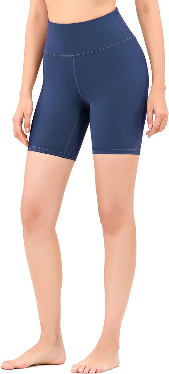 Dames sportshort met zakken - ondoorzichtig - voor fitness en yoga - donkerblauw - XXL — afbeelding 3