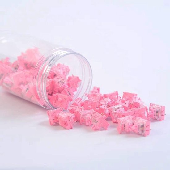 Lineaire Mechanische Toetsenbord Switches Roze Transparant 3-Pin Voor Custom Gaming Toetsenborden van Merkloos — afbeelding 3