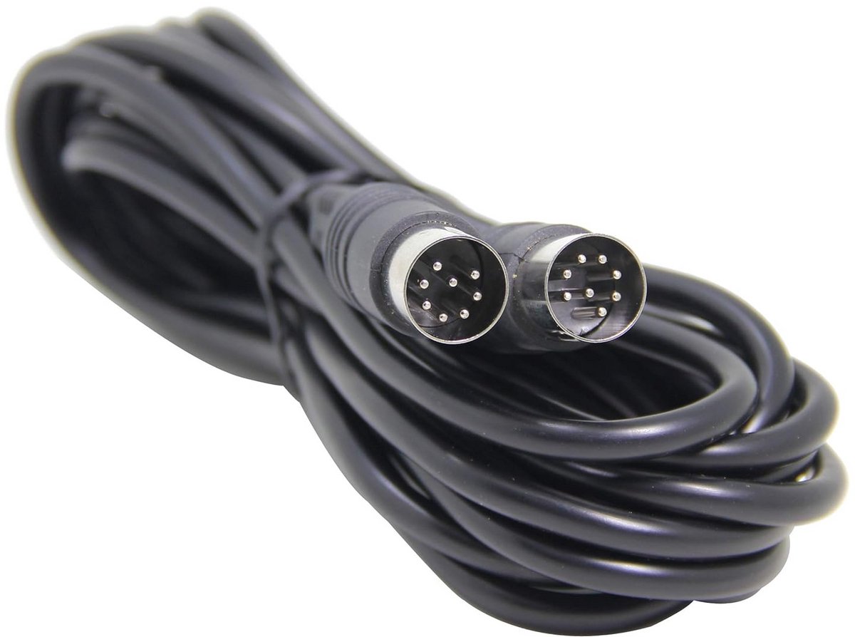 8m DIN 8-polige audiokabel voor luidsprekers en voetschakelaars