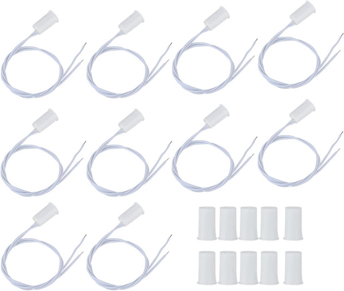 Magnetische Schakelaar voor Beveiliging – 10 Stuks Bedraad Raam en Deur Contactsensor Alarm