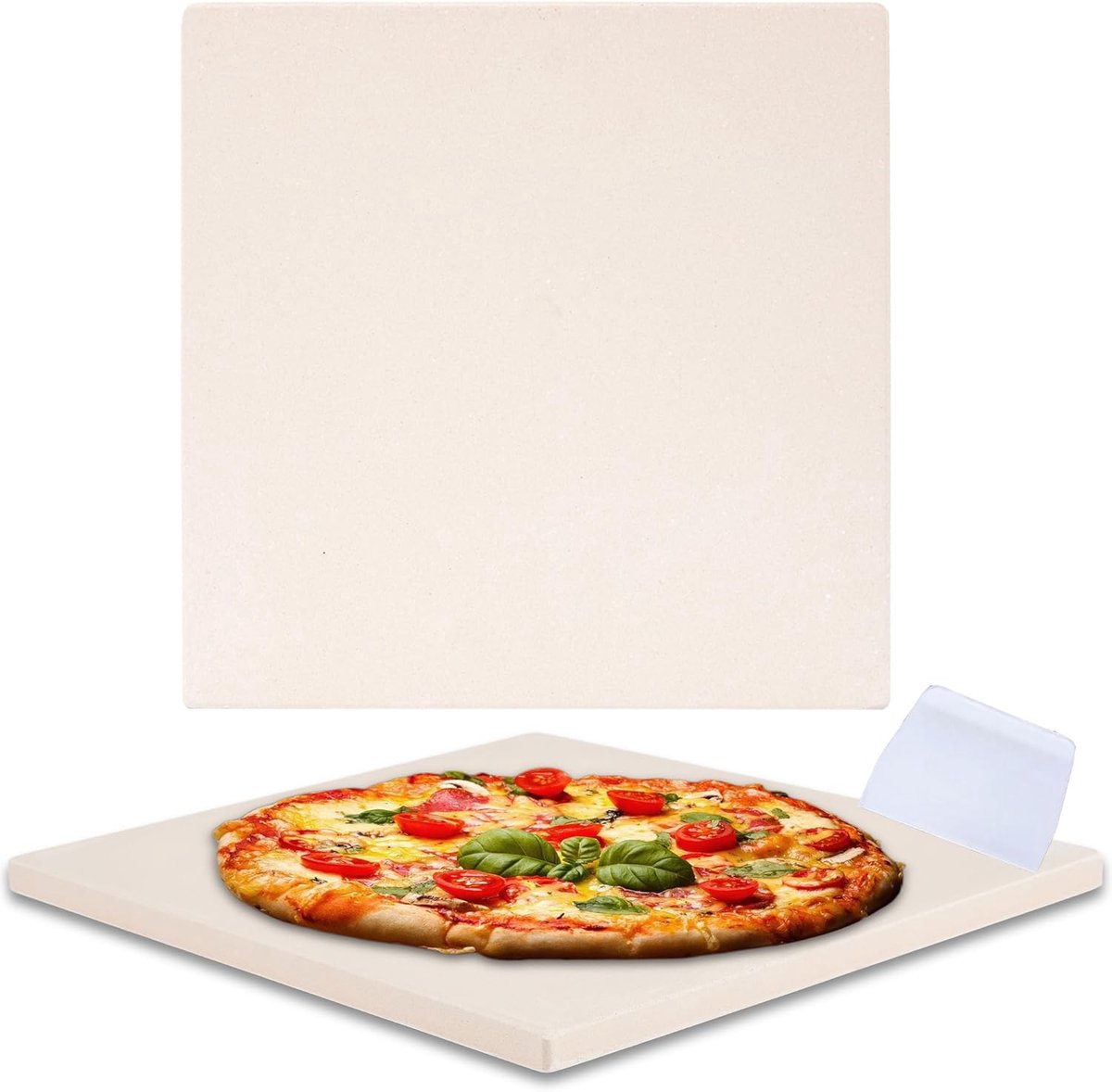 Pizza Steen voor Broodrooster en Oven - Cordieriet Bakssteen voor Perfecte Pizzabodems