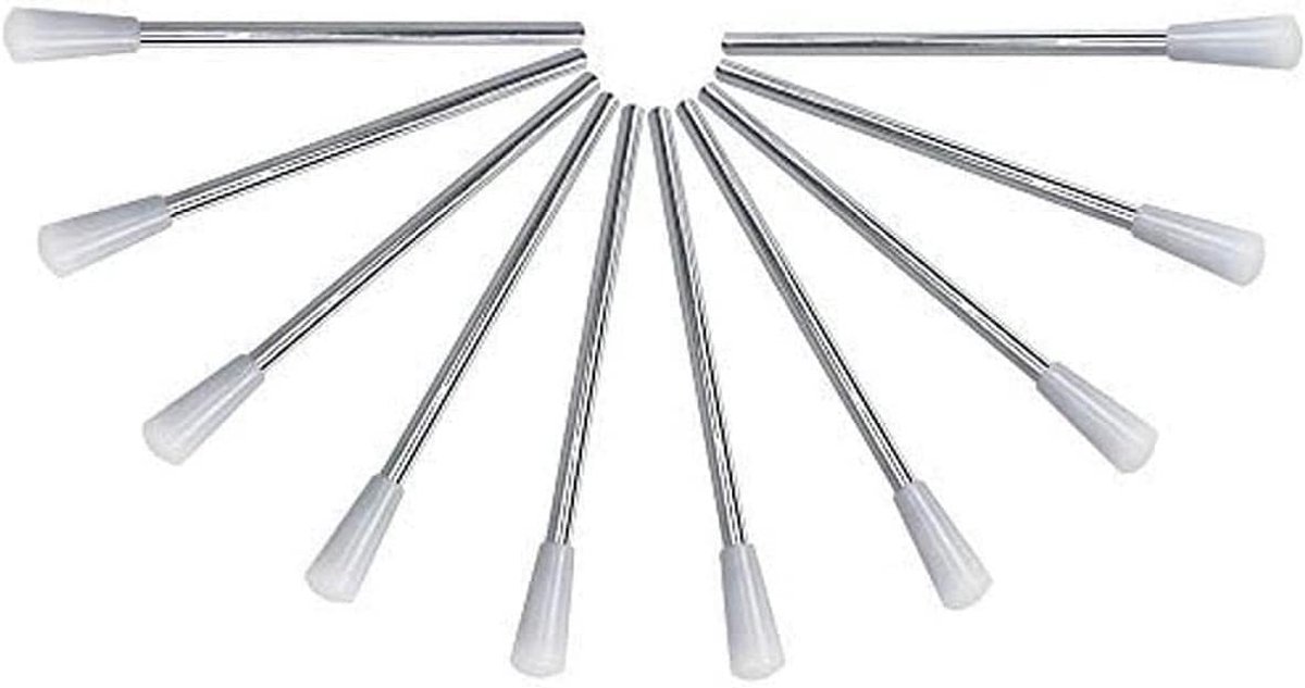 Metalen Driehoek Kloppers met Rubber Grip - 12 cm - Verpakking van 10