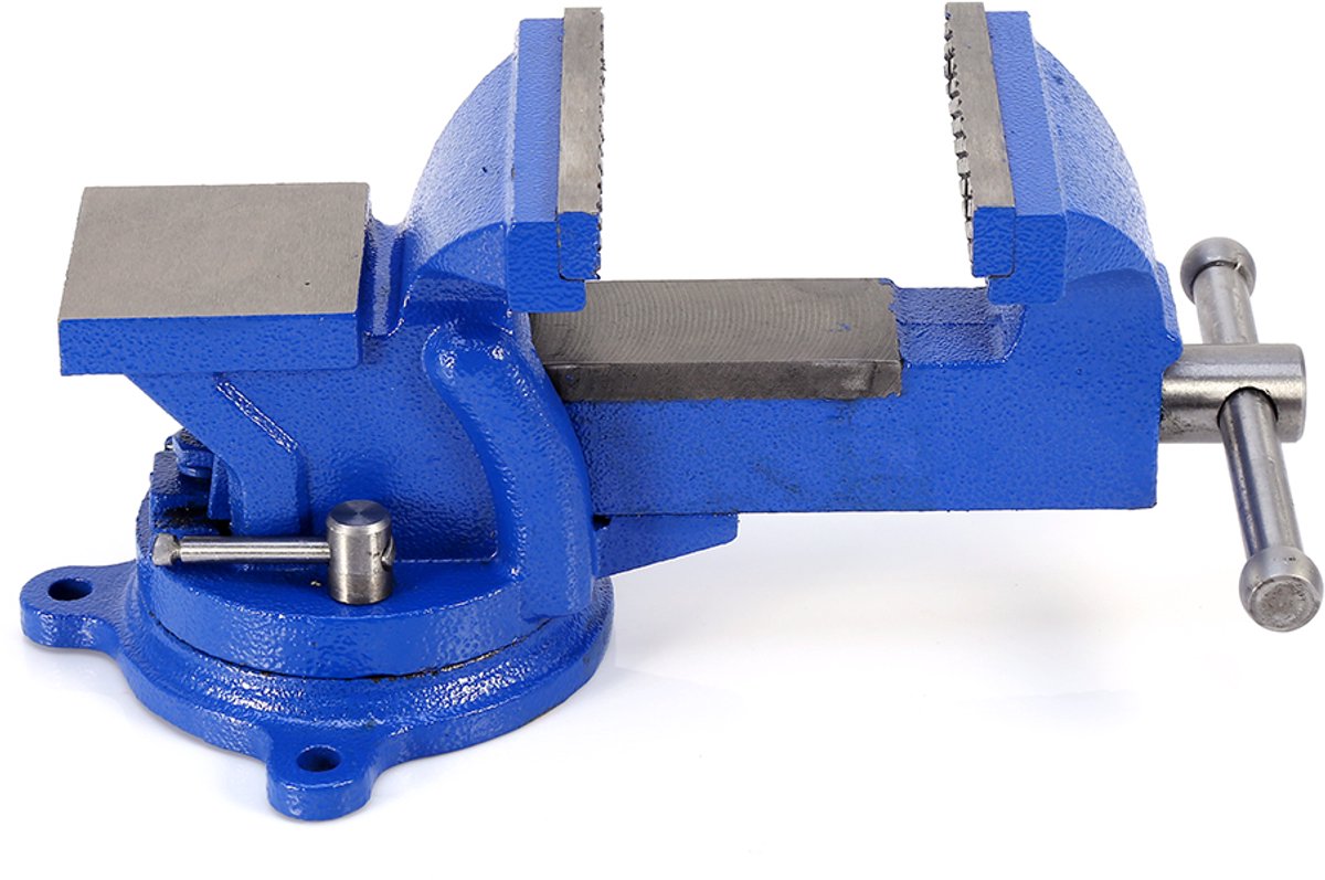 Bankschroef 100 mm – 360° Draaibare Basis – Heavy Duty Werkbank Klem – Met Aambeeld – Voor Metaalbewerking & Werkplaats