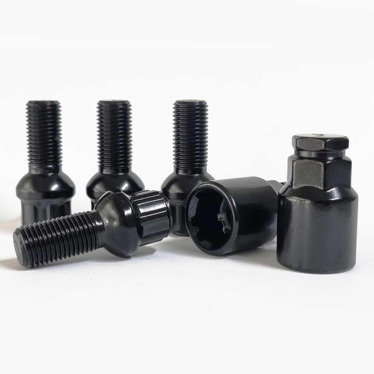 Wielslotset met Diefstalbeveiliging - M14 x 1,5, Zwart, Compatibel met Meerdere Voertuigen
