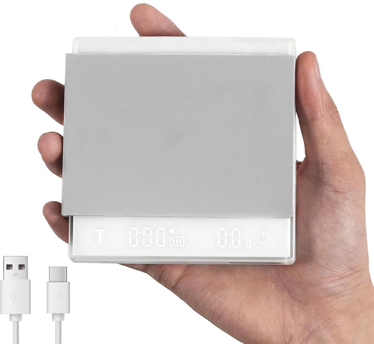 Draagbare Mini Koffieweegschaal met Timer en LED-display voor Espresso en Pour-over