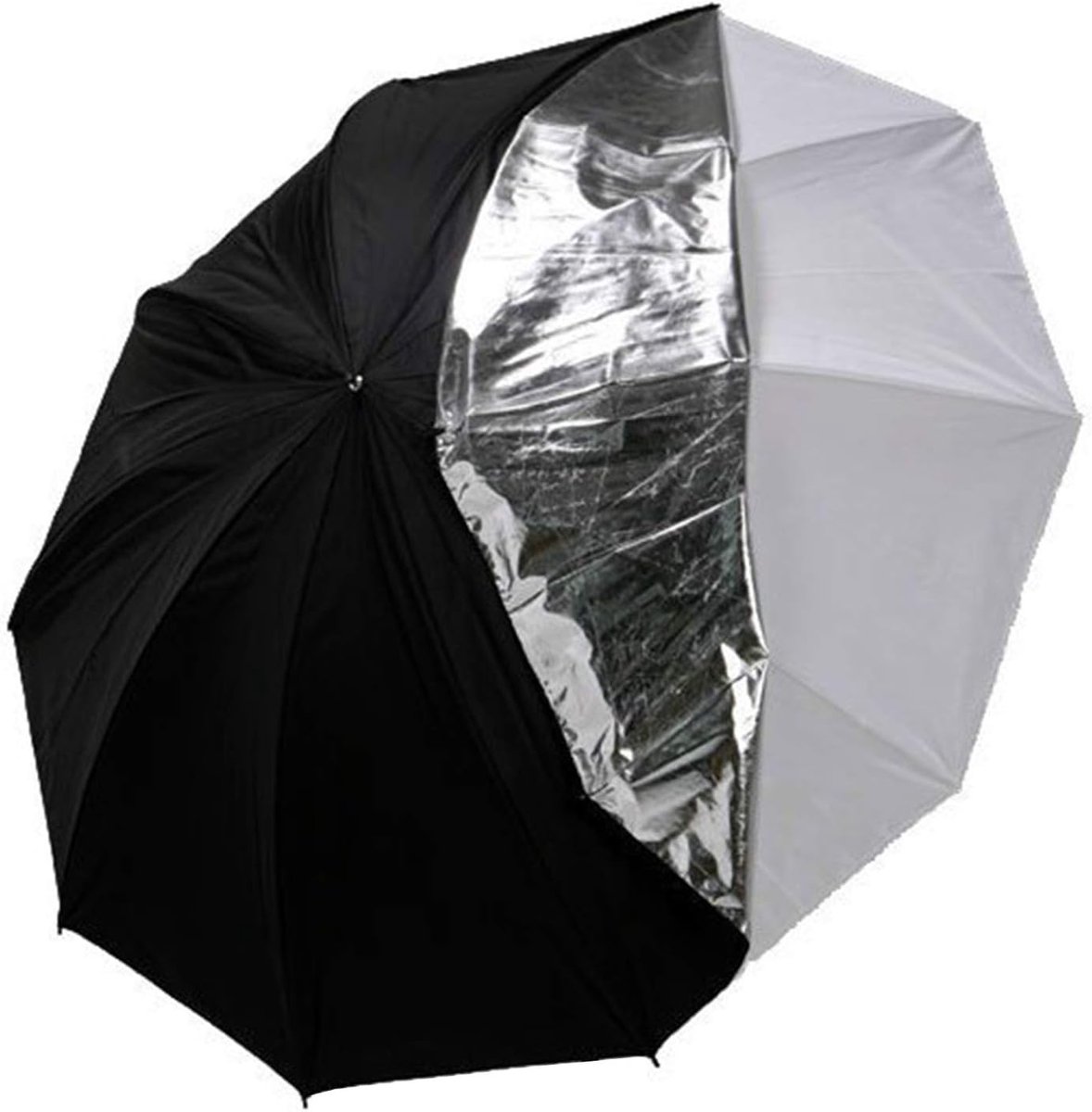 33-inch Dubbellaagse Paraplu voor Fotografie - Wit en Zwart, Afneembaar