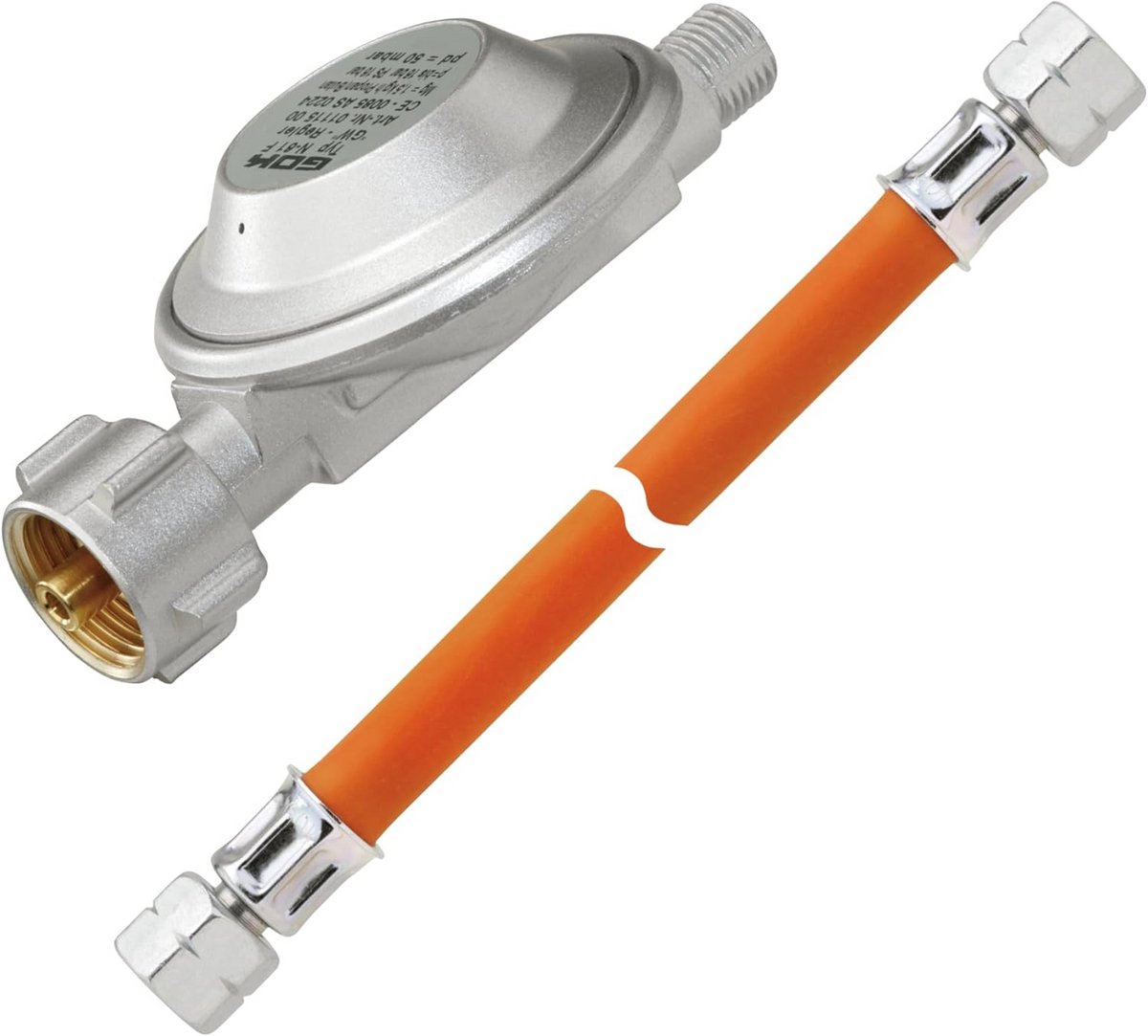 Slangregelaarset voor Gasthermostaat - Werkdruk 50 mbar en 150 cm Lengte