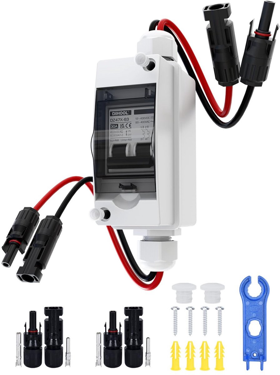 Miniatuur Stroomonderbreker 30A met IP65 Behuizing voor Solar en Elektrische Toepassingen