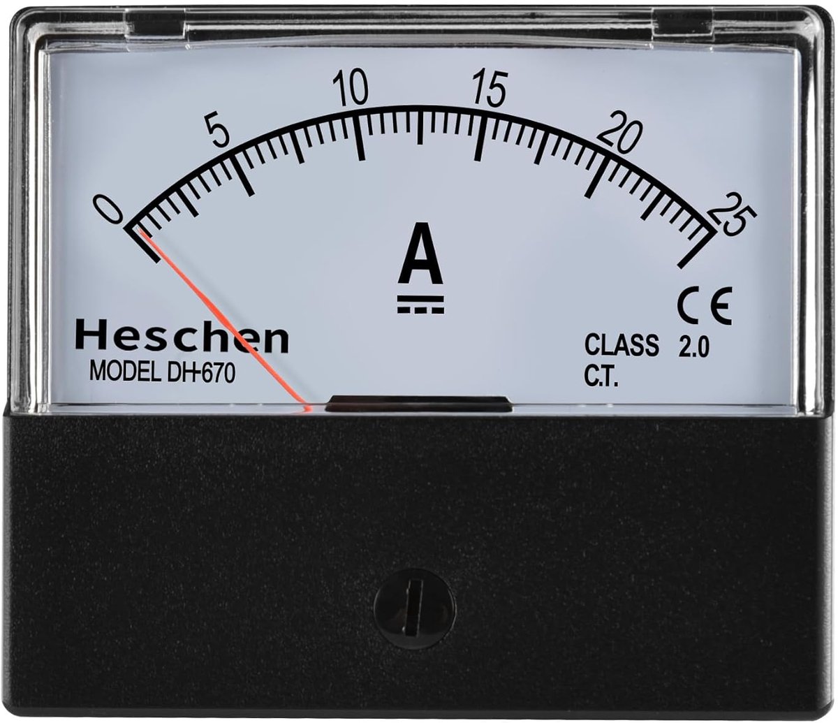 Rechthoekige Ampèremeter Tester DC 0-25A