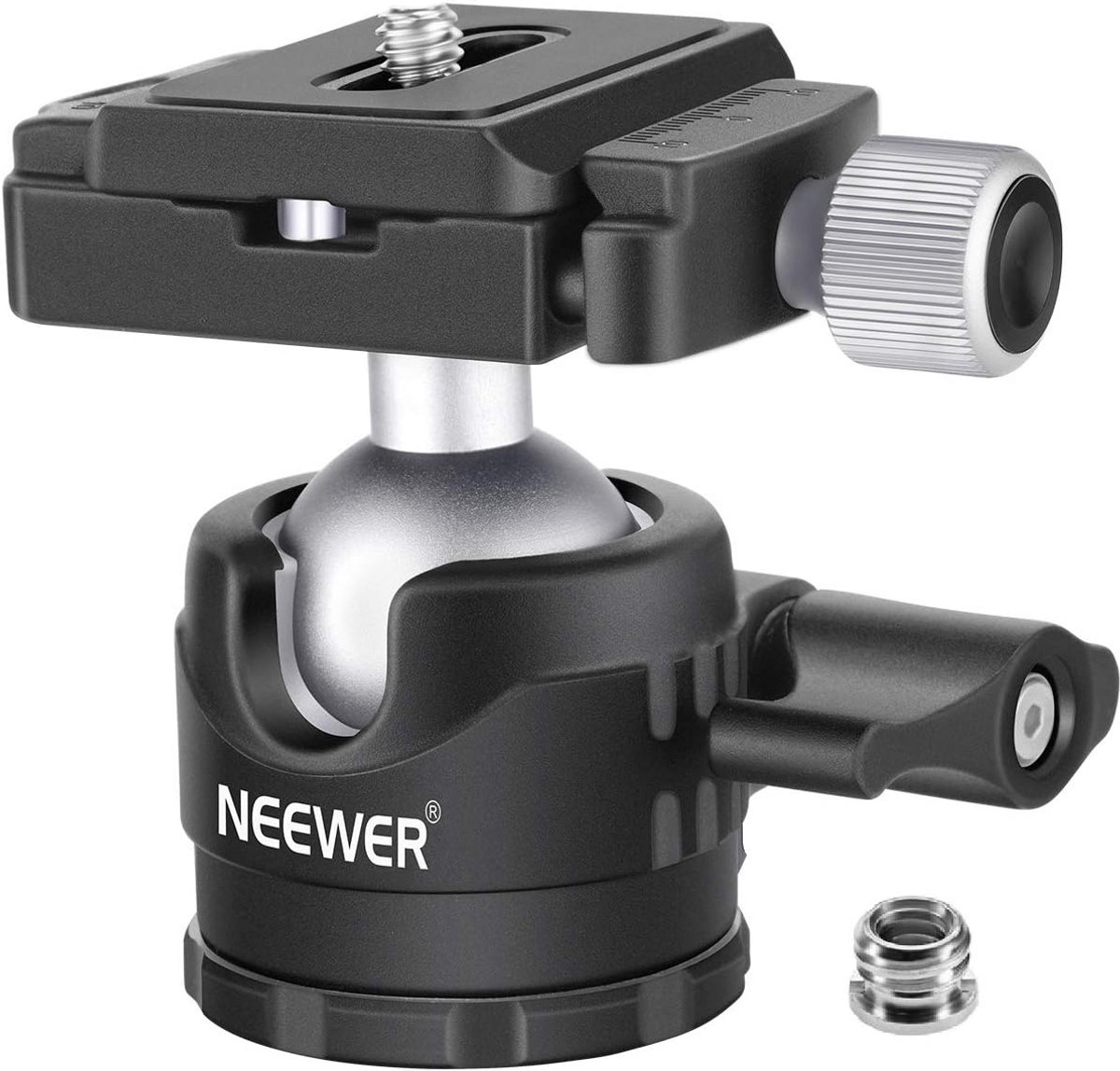 Laagprofiel Kogelkop 28 mm met 360° Rotatie voor Statief en Monopod