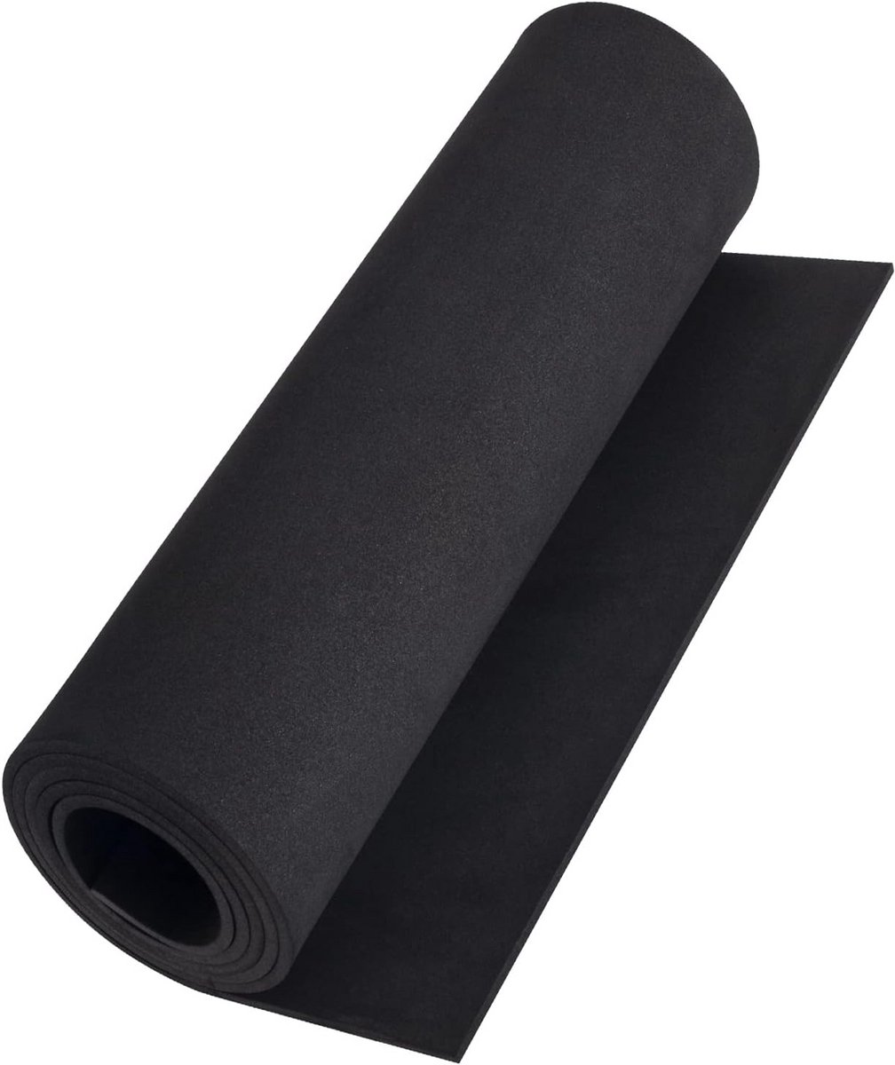 Zwarte EVA-schuimrol 2 mm voor rollenspel en handwerk 124 x 34,3 cm