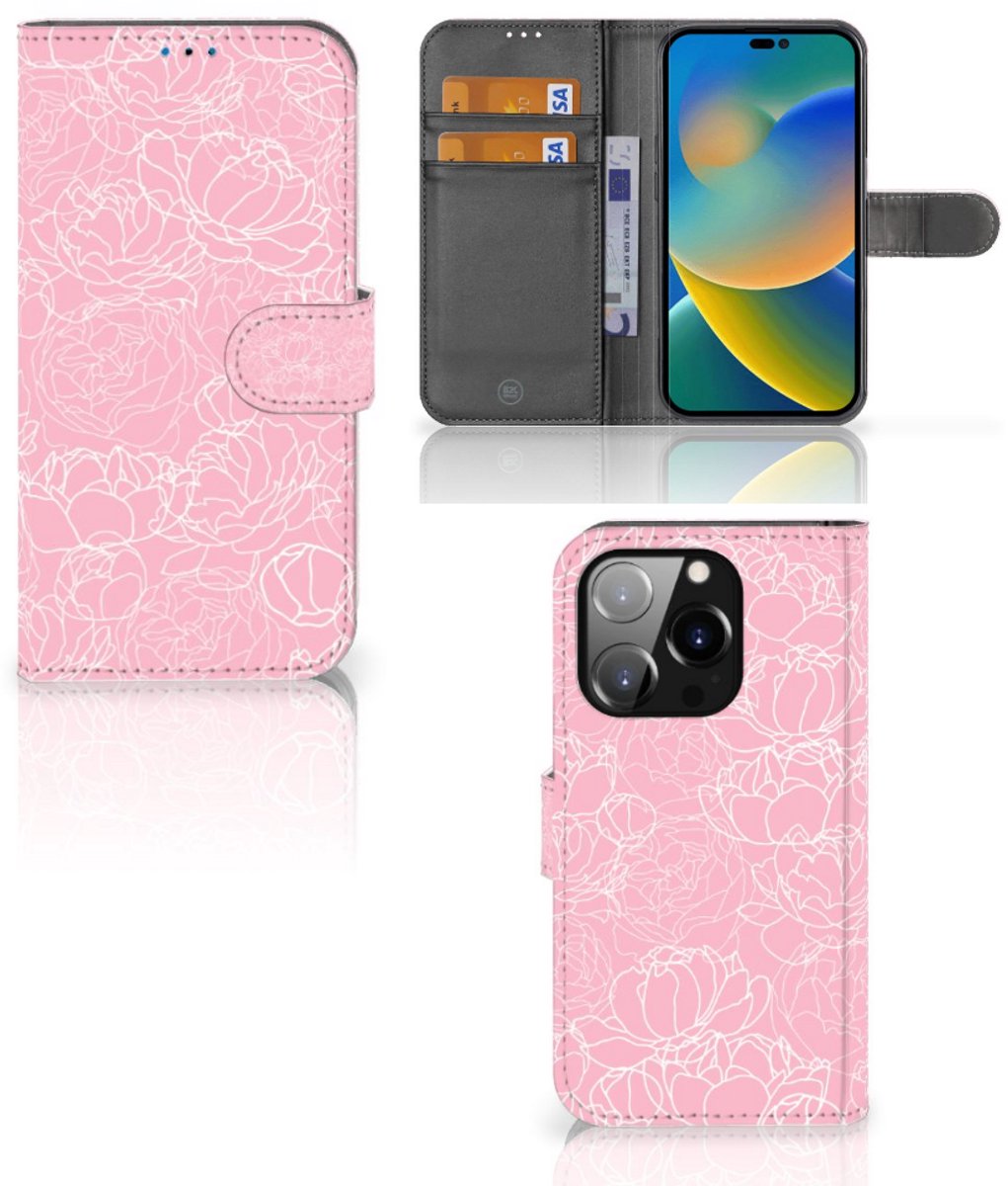 iPhone 14 Pro Hoesje White Flowers