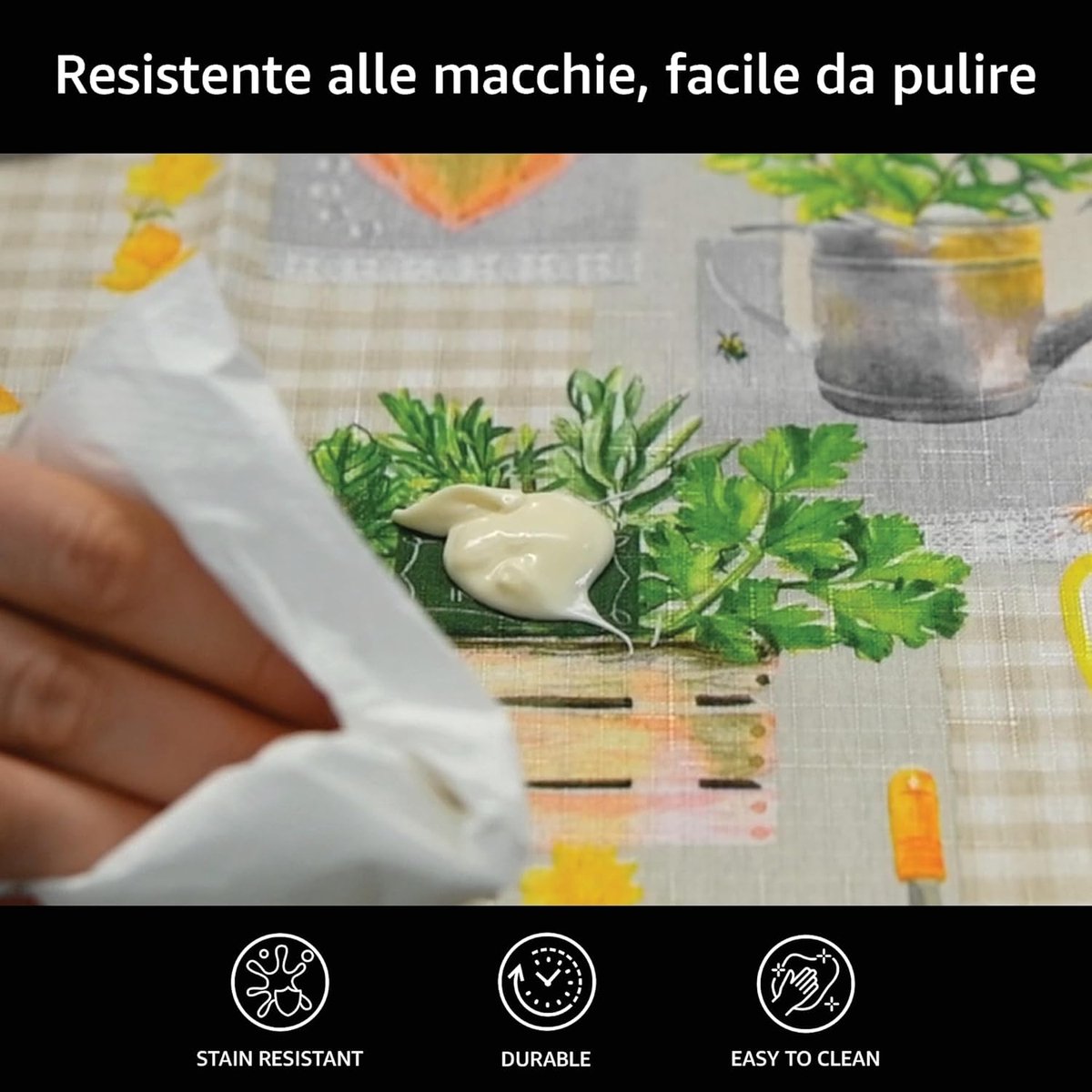 Vlekbestendig Tafelkleed voor Keuken - Citroen Print, Diameter 150 cm
