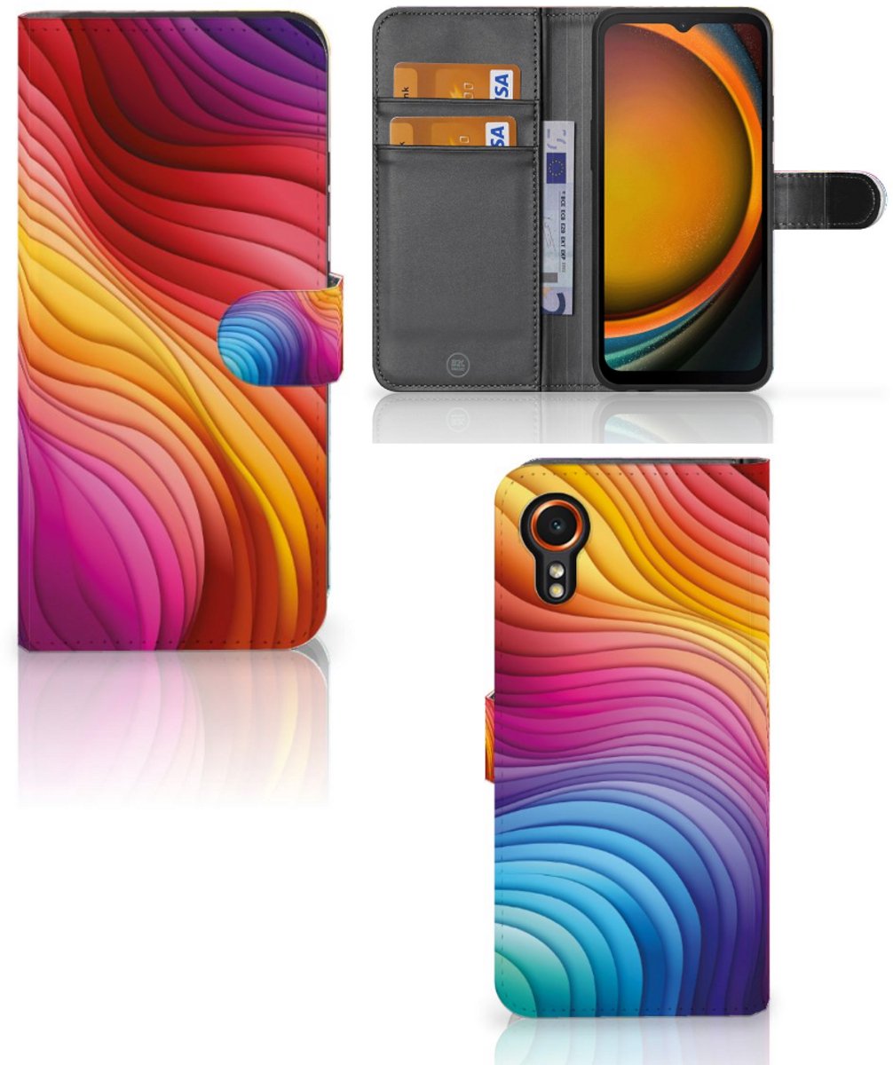 Book Case voor Samsung Galaxy Xcover 7 Regenboog