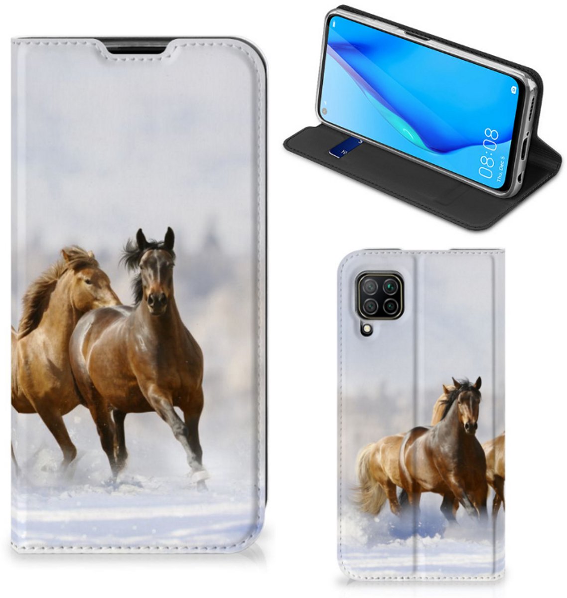 Huawei P40 Lite Hoesje maken Paarden
