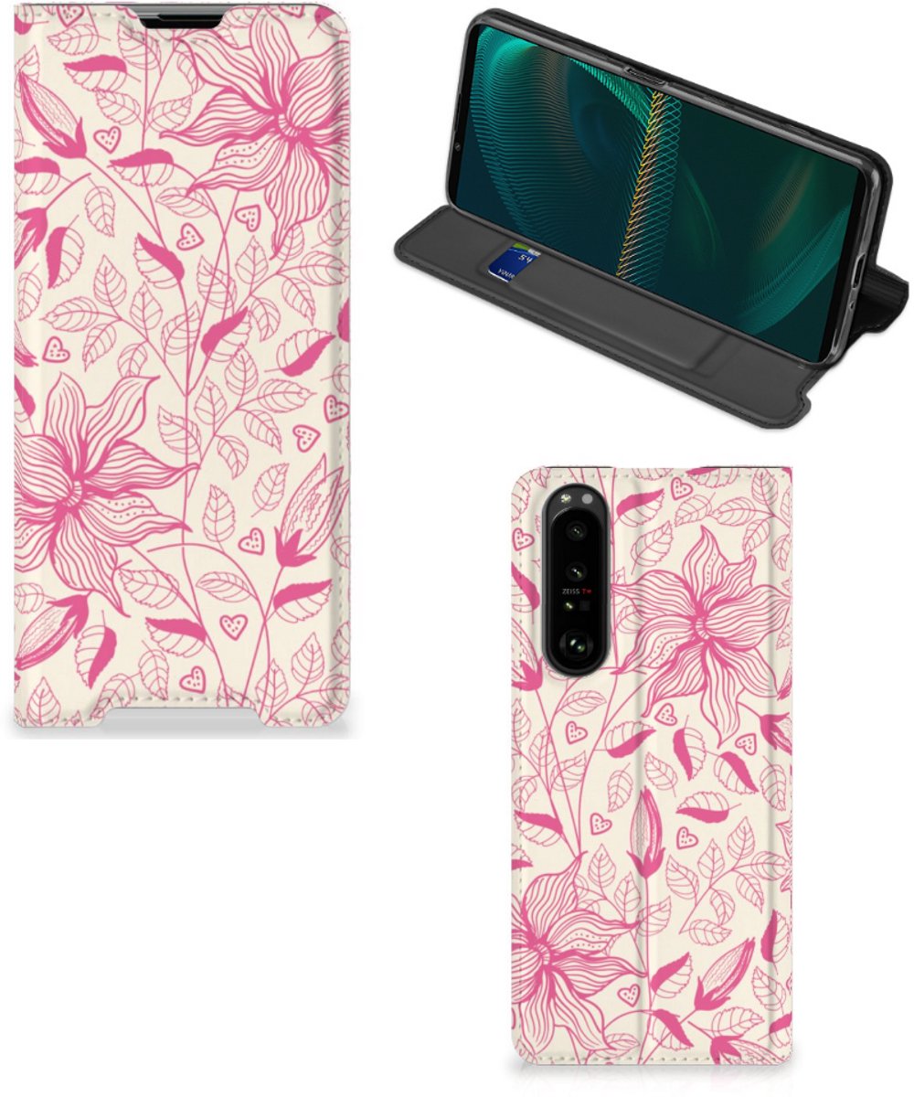 Sony Xperia 5 III Smart Cover Pink Flowers