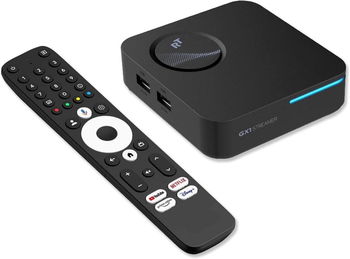 RockTek GX1 Google-gecertificeerde Android TV Box met Realtek RTD1325, 4GB LPDDR4 RAM, 32GB opslagruimte, WiFi 6 & Bluetooth 5.2, Dolby Atmos, 4K HDR streaming mediaspeler