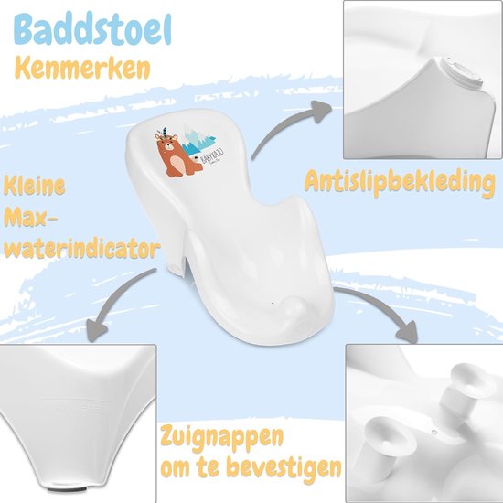 Baby Badje met Standaard en Badzitje, Verschillende Sets voor Pasgeborenen met Baby Badjes + Standaard + Afvoer + Badzitje, Babybadje met Standaard — afbeelding 2