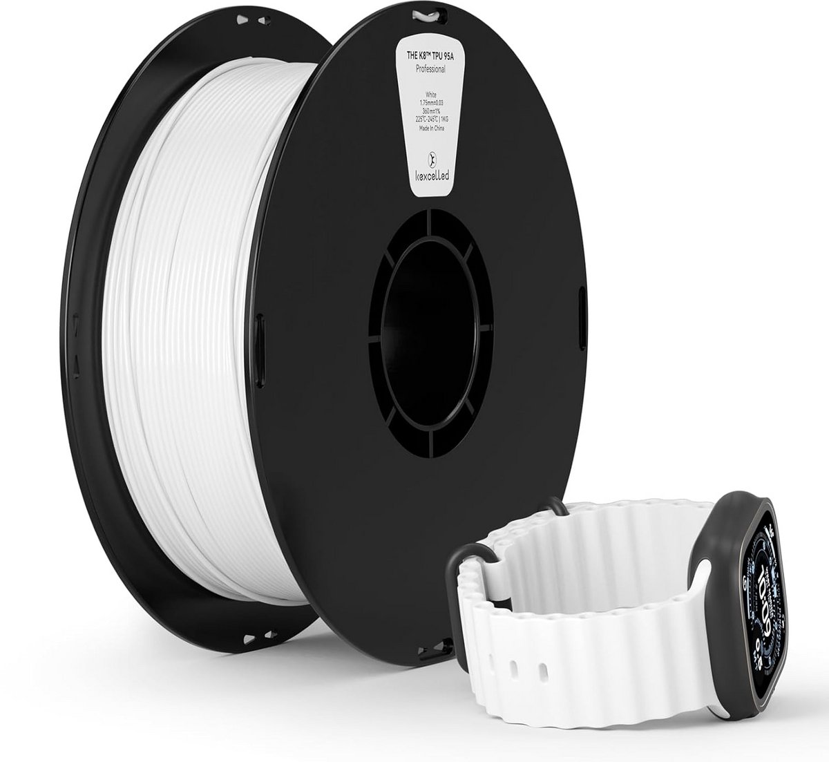 Flexibel TPU Filament 1.75mm - 1KG Spoel voor 3D Printers - Hoge Taaiheid en Elasticiteit