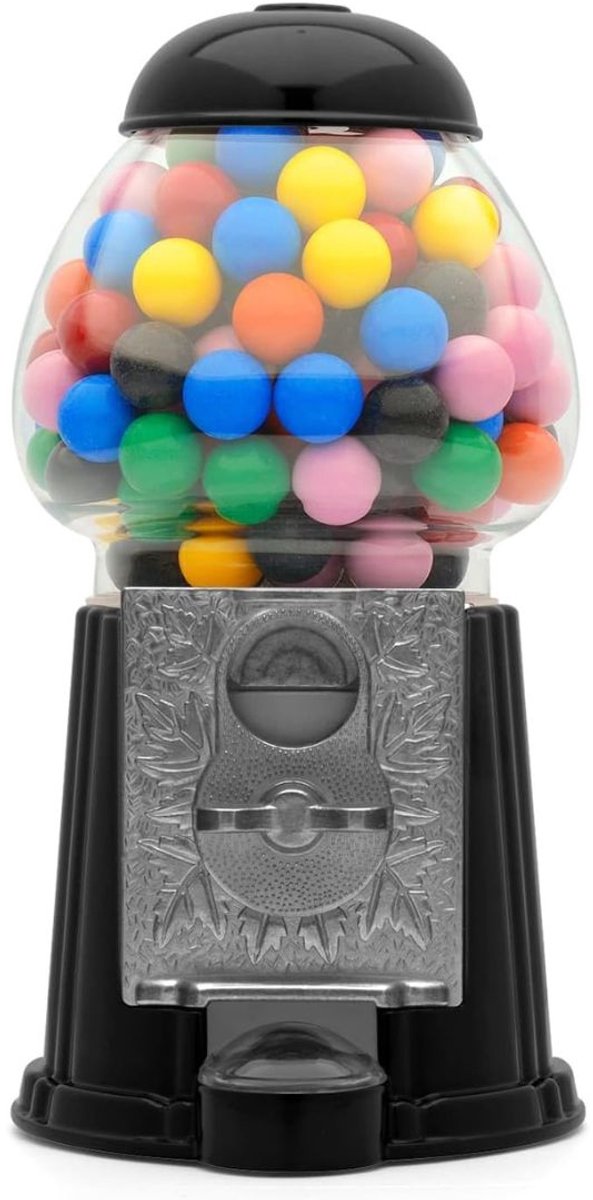 DnA® Kauwgomballen Automaat - Snoepdispenser - Gumball Machine - Snoepmachine - Snoepautomaat - Zwart - 13cm x 12cm x 23cm