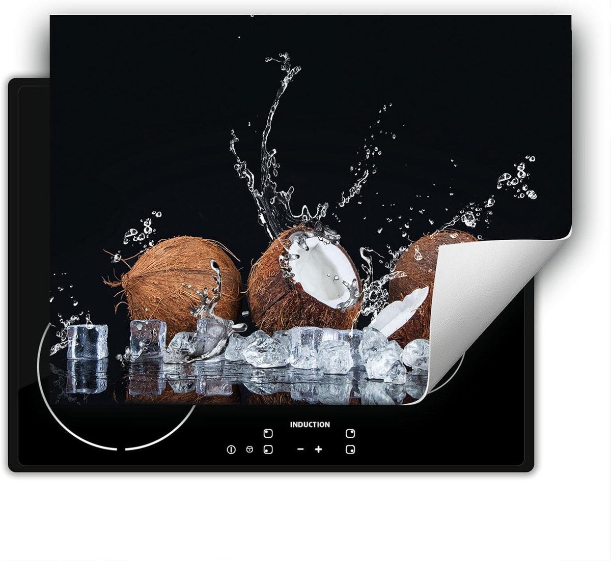 DarHaus Induction Protector 80x52cm - Hob Protector for Induction Cooker - black - ice - fruit