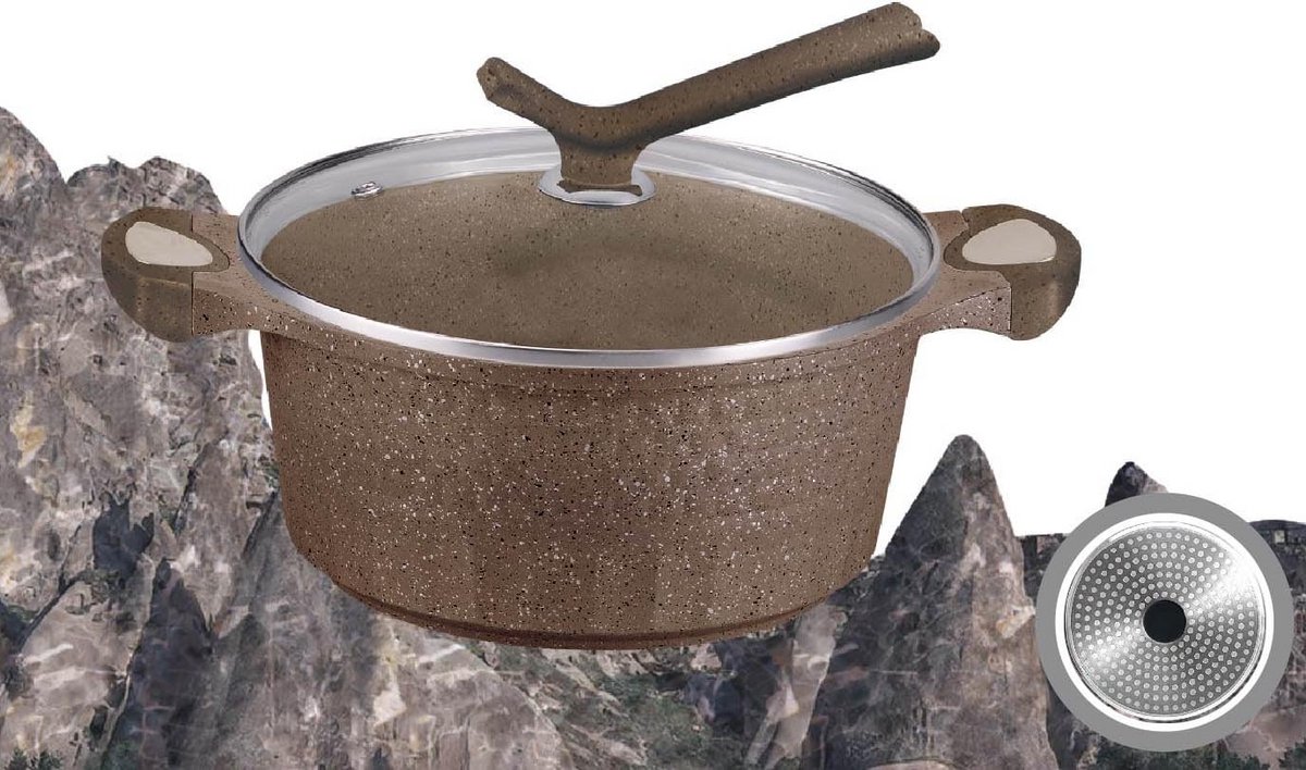 Premium kookpan met marmeren coating - Ideale pan voor elk gerecht