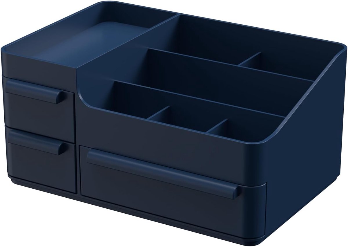 Make-up organizer met laden voor badkamer en slaapkamer – Cosmetica displaycase en bureau opbergdoos