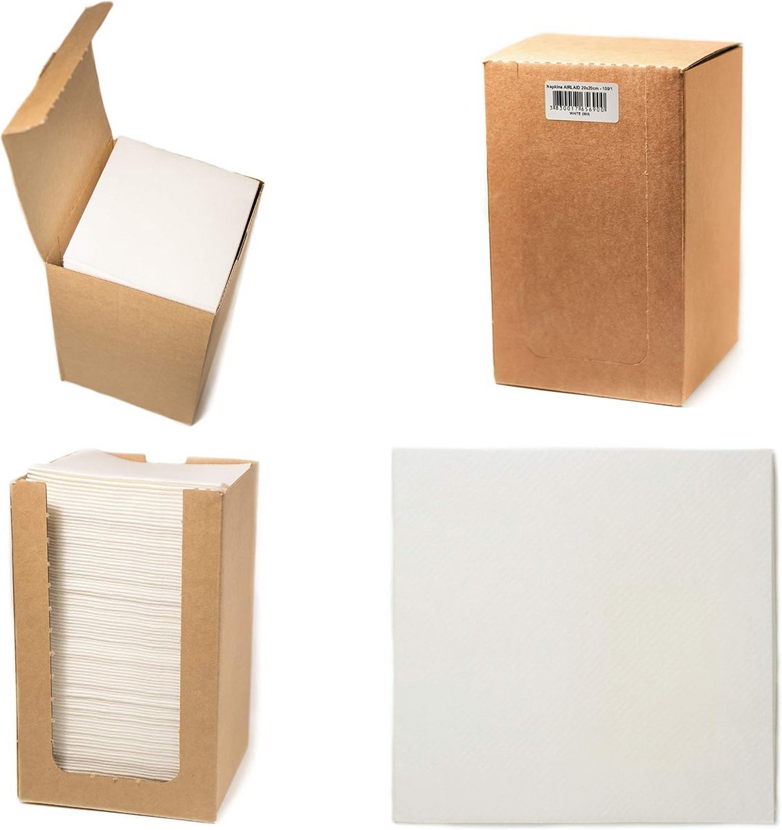 Airlaid Cocktail Servetten 20x20cm - Wegwerpservetten voor Tafeldecoratie