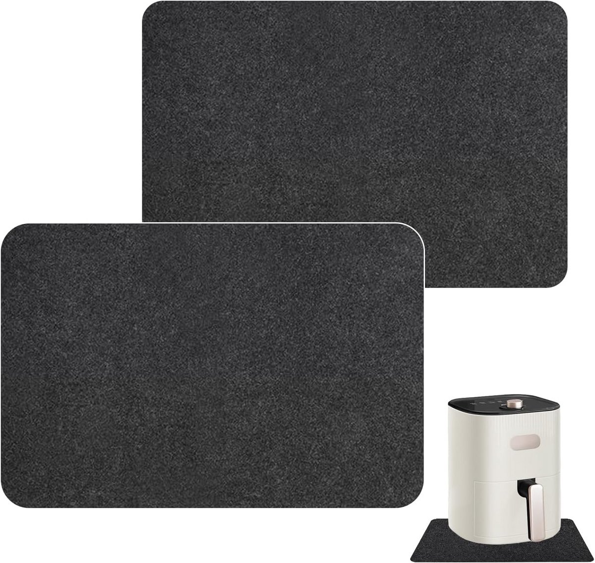 Verhitbestendige Keukenmat met Glijfunctie – Antislip, Herbruikbaar, 2 Stuks