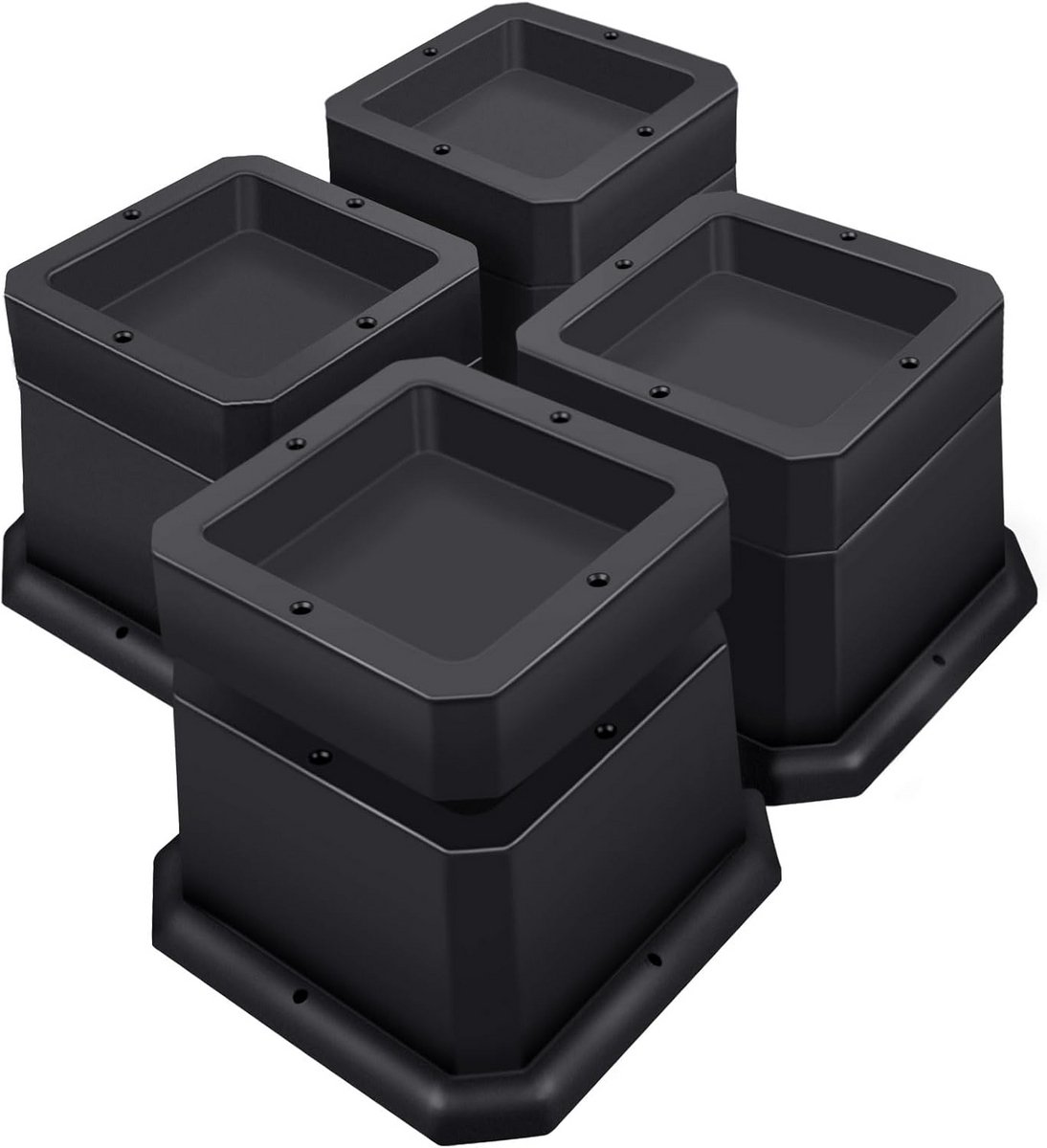 Verstelbare Bedverhogers - Hoogte 5 of 7,5 cm, Zwaar Belastbare Verhogers voor Stoeltafelpoten - Set van 4