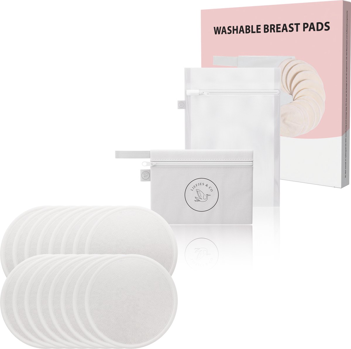 Liefjes & Co Wasbare Zoogcompressen – 16 stuks – Antislip & Herbruikbaar