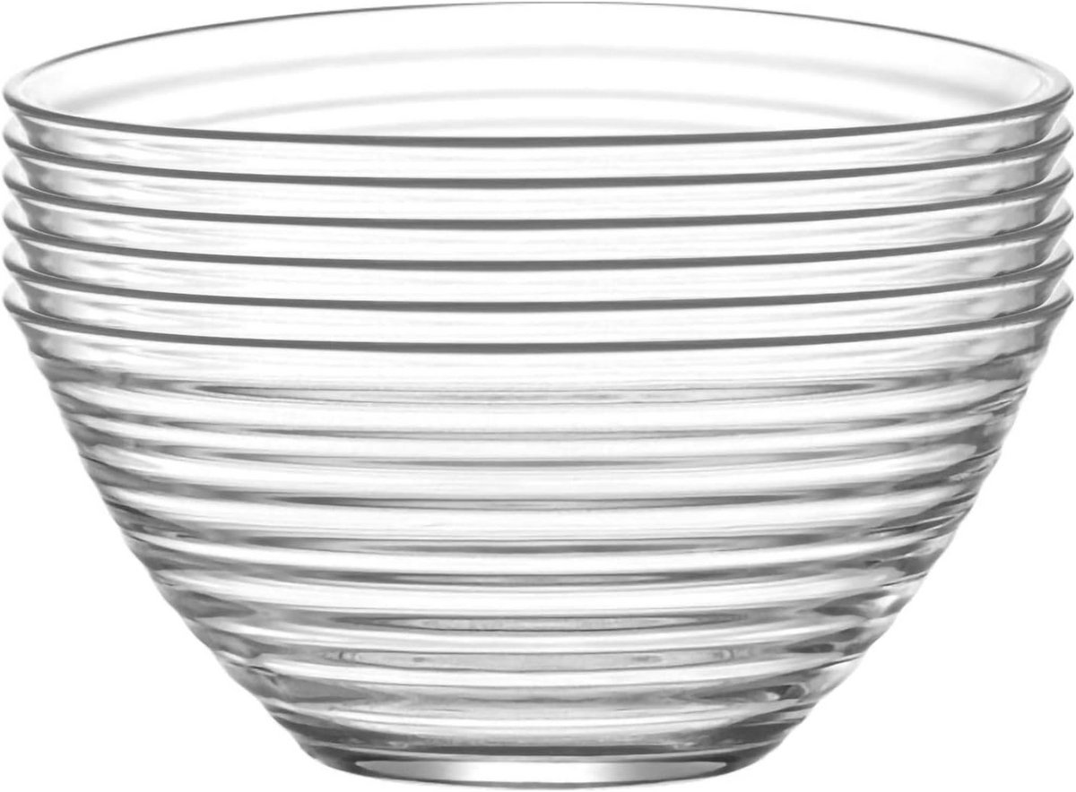Glazen Slakom Set - 2 Stuks - 2 Liter - Ideaal voor Pasta en Popcorn