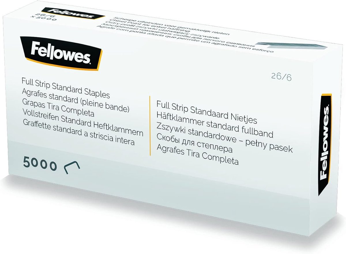 Nietjes 26/6mm voor nietmachines - 5000 stuks - zilver