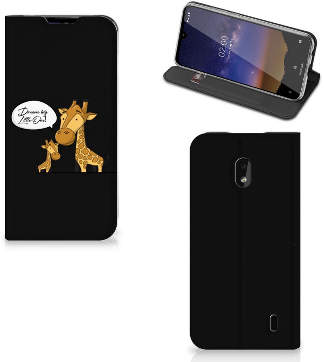 Standcase Hoesje voor Nokia 2.2 Magnet Case Giraffe