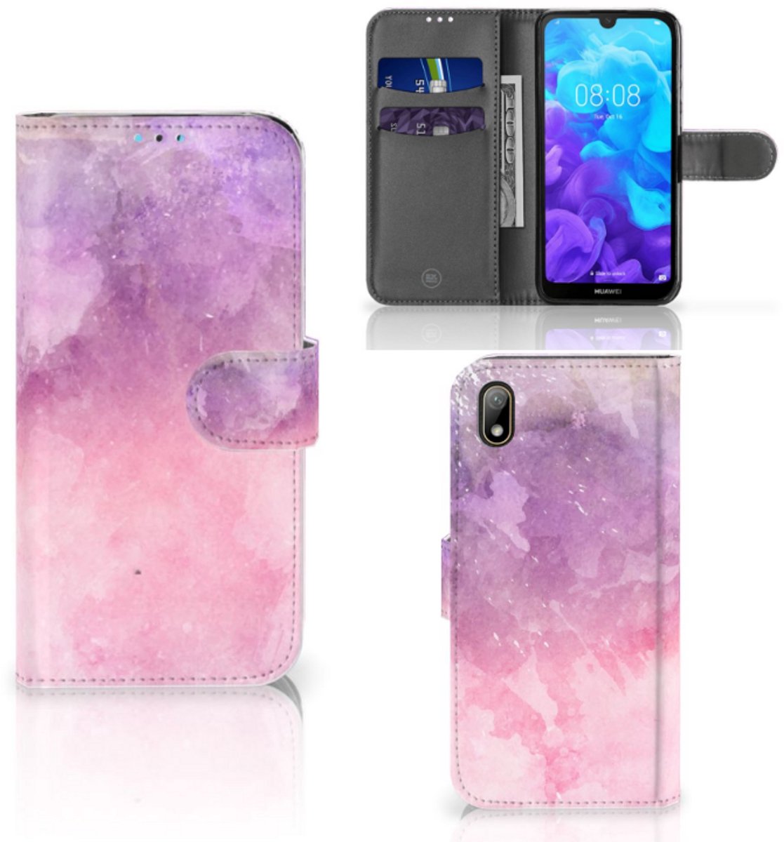Hoesje Huawei Y5 (2019) Pink Purple Paint