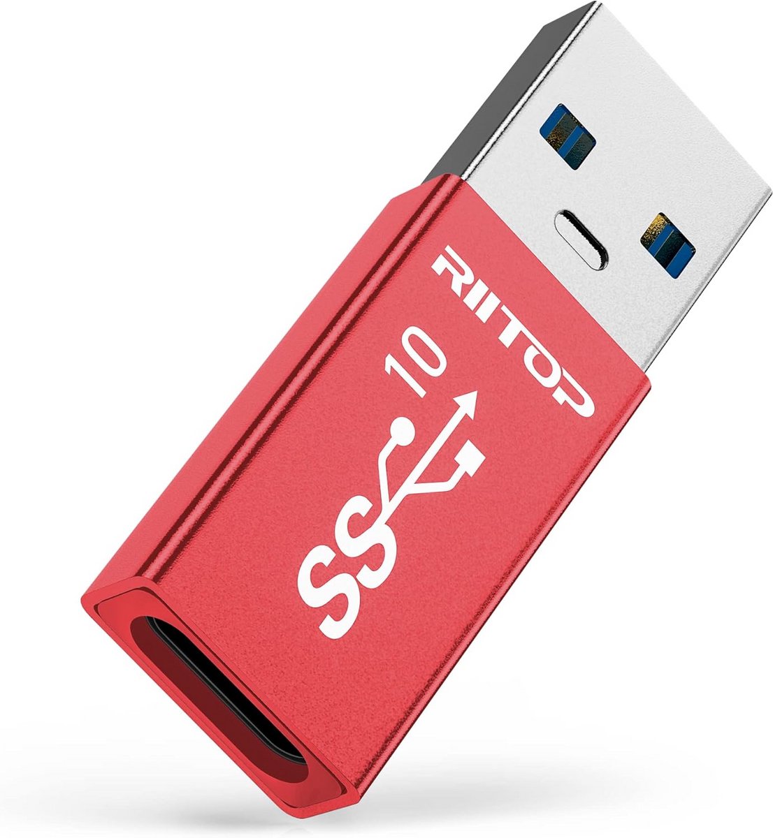 USB A naar USB C Adapter - 10Gbps Dubbelzijdige Converter voor PC en Laptop