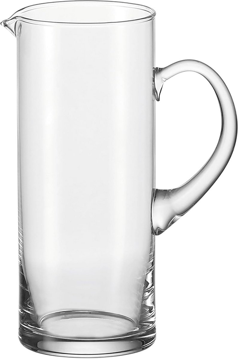Handgemaakte Glazen Waterkan met Handvat - Vaatwasmachinebestendig, 1040 ml, 21 cm Hoog